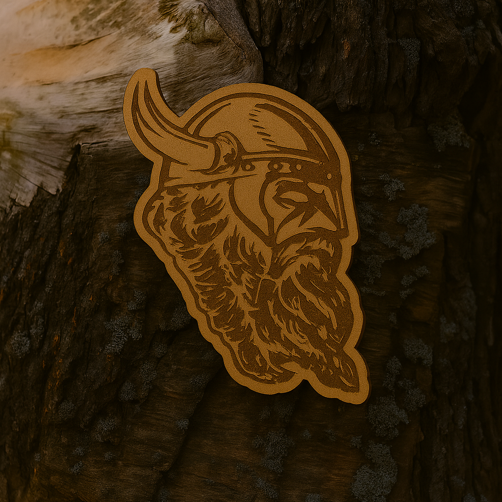 Viking in helmet 24x24mm pin