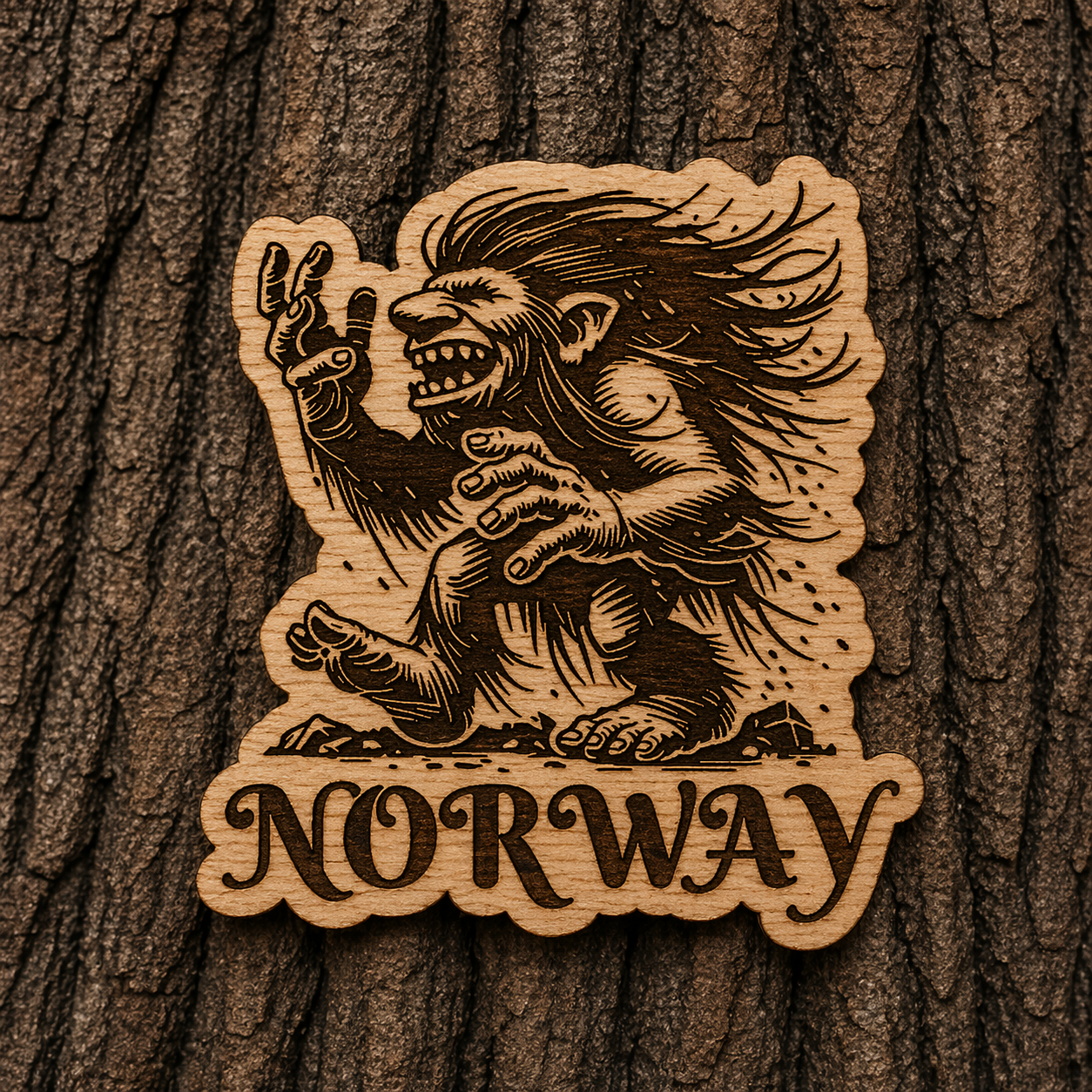 Walking troll 46x50mm magnet