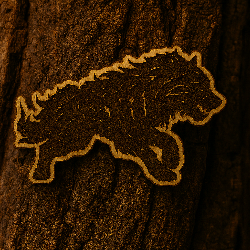 Wolf body 46x29mm pin