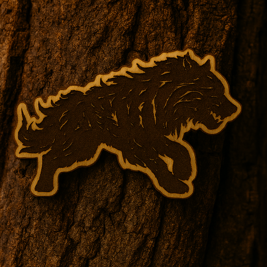 Wolf body 46x29mm pin