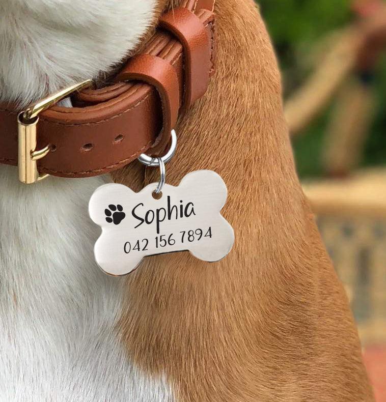 Personalized Dog ID tag - Stainless Steel