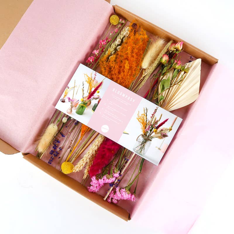 Bloomposy gedroogde bloemen geschenkset