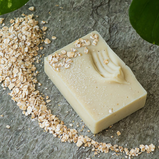 Jabón 100% natural de miel y avena, sin aroma