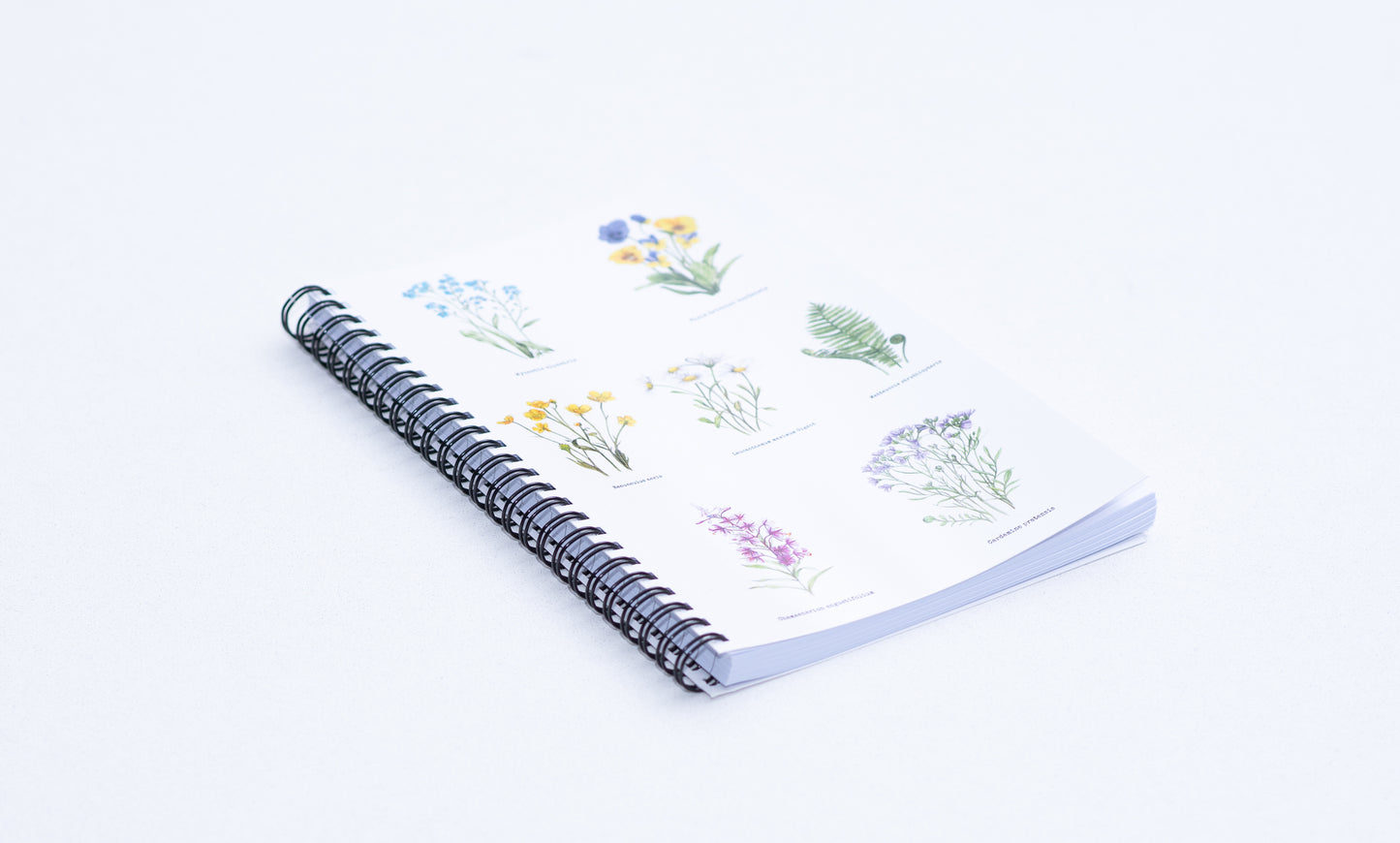 Notitieboekje met bloemenillustraties