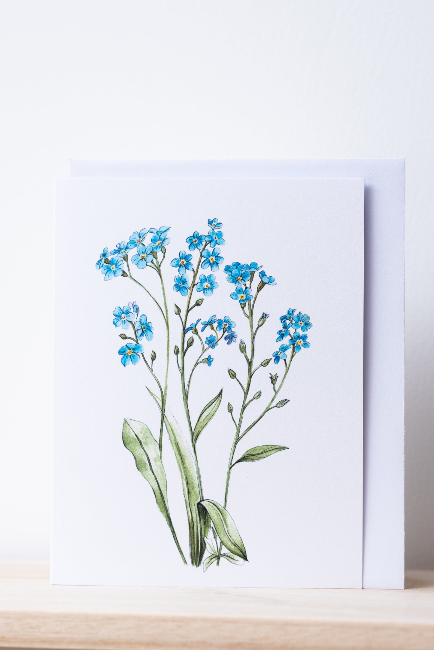 Tarjeta de felicitación "Flores no me olvides"