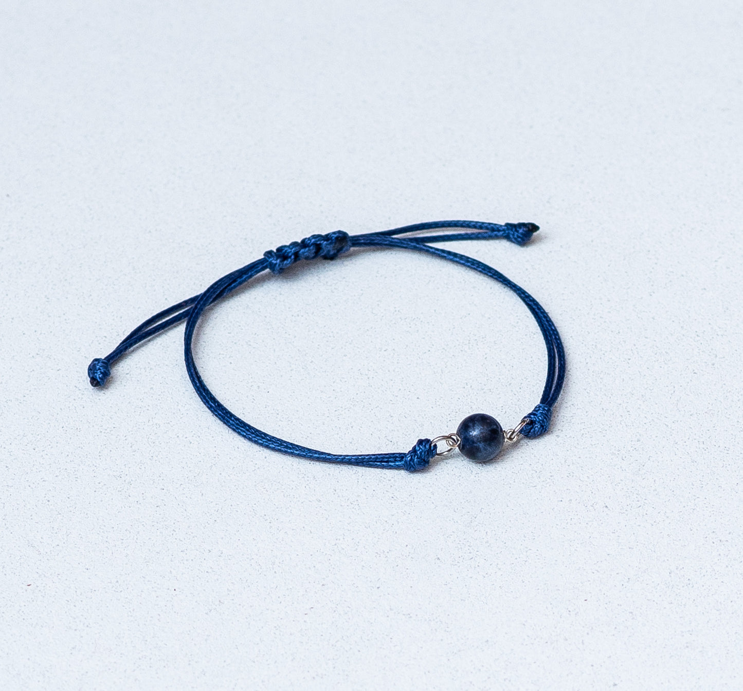 Sodaliet stenen kralen textiel armband