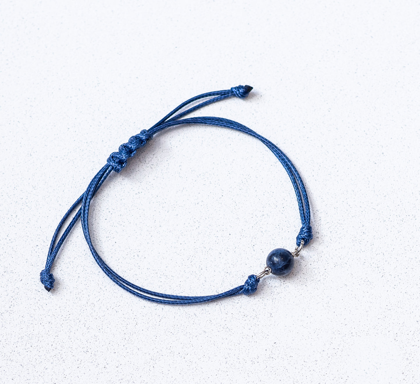 Sodaliet stenen kralen textiel armband