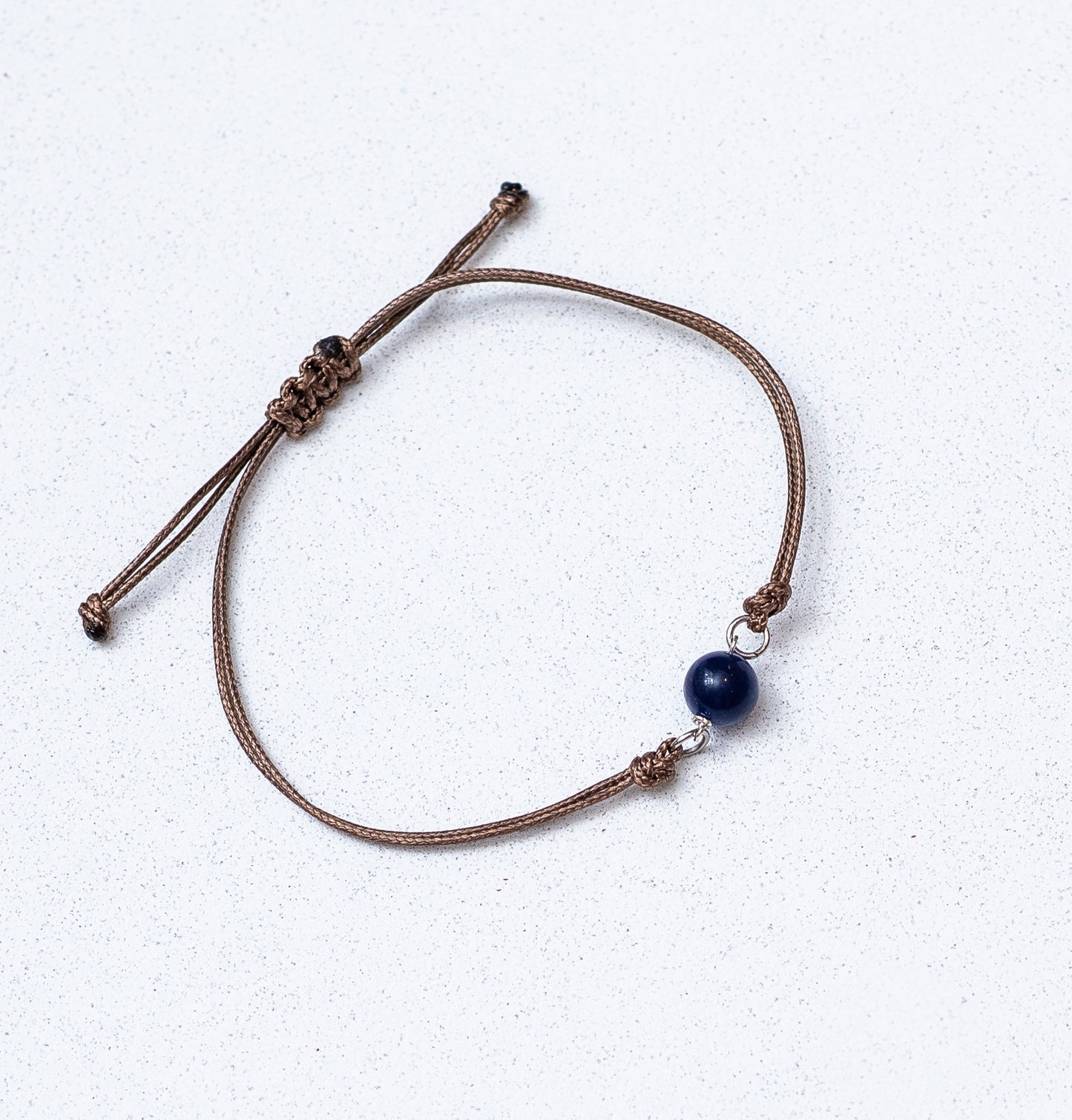 Sodaliet stenen kralen textiel armband