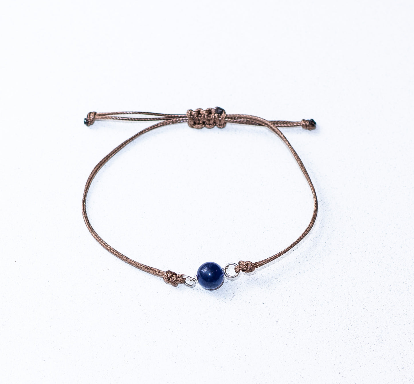 Sodaliet stenen kralen textiel armband