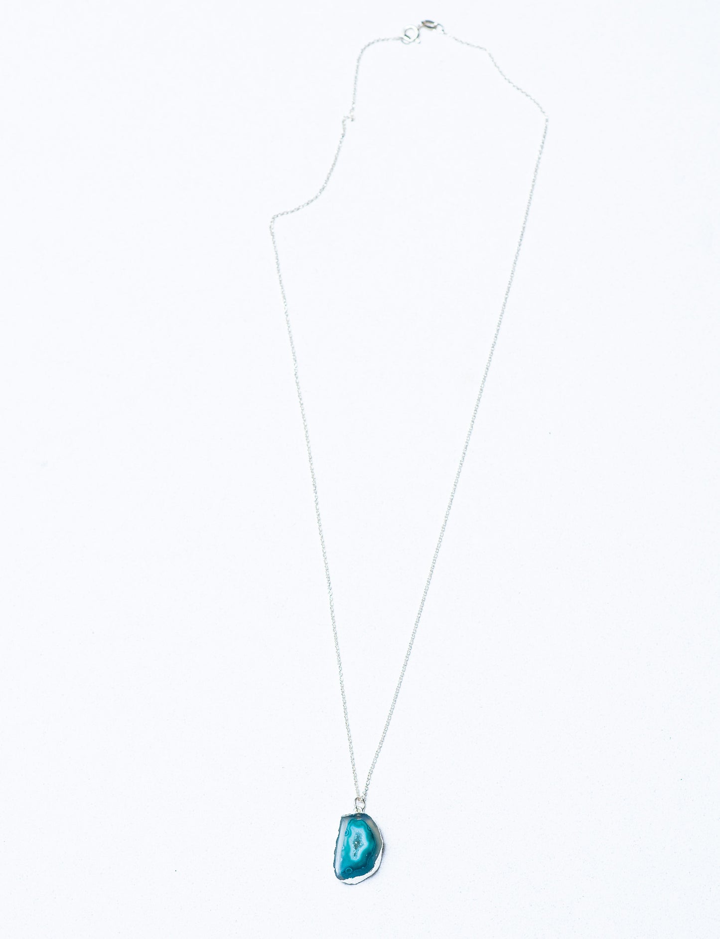 Agaat stenen plaat ketting groen