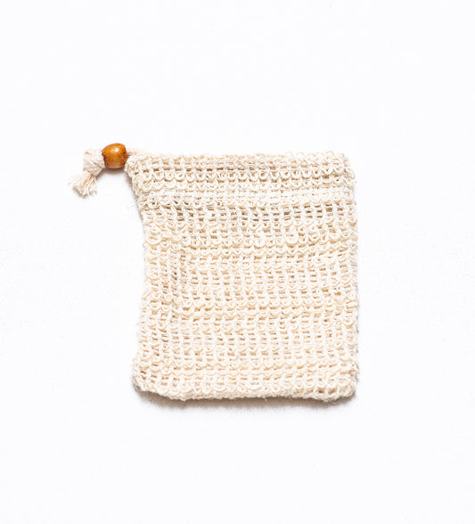 Bolsa exfoliante de cáñamo natural