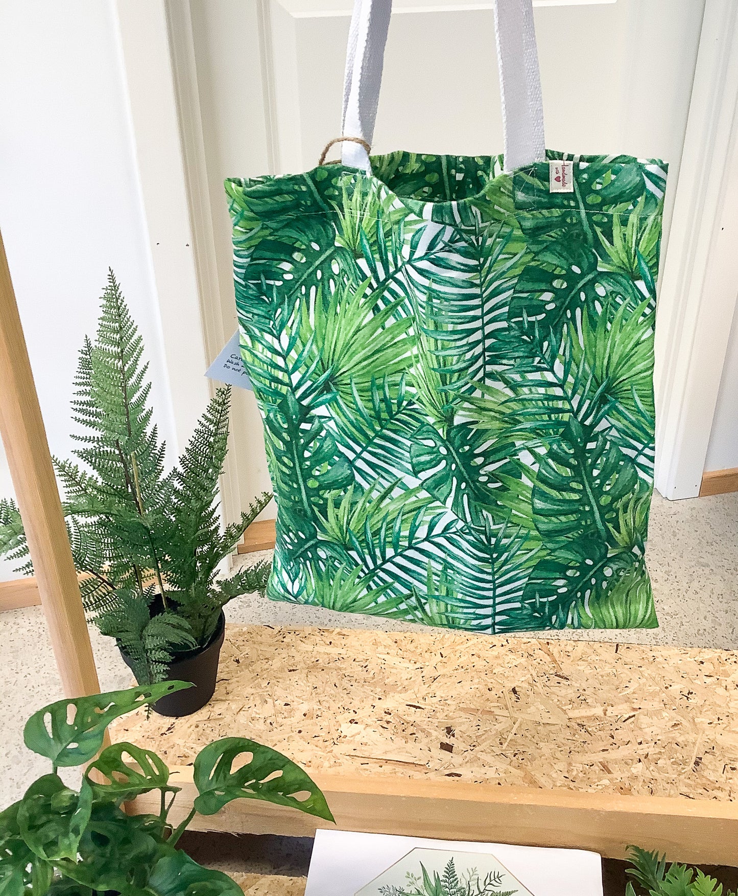 Monstera's en palmbladeren handtas