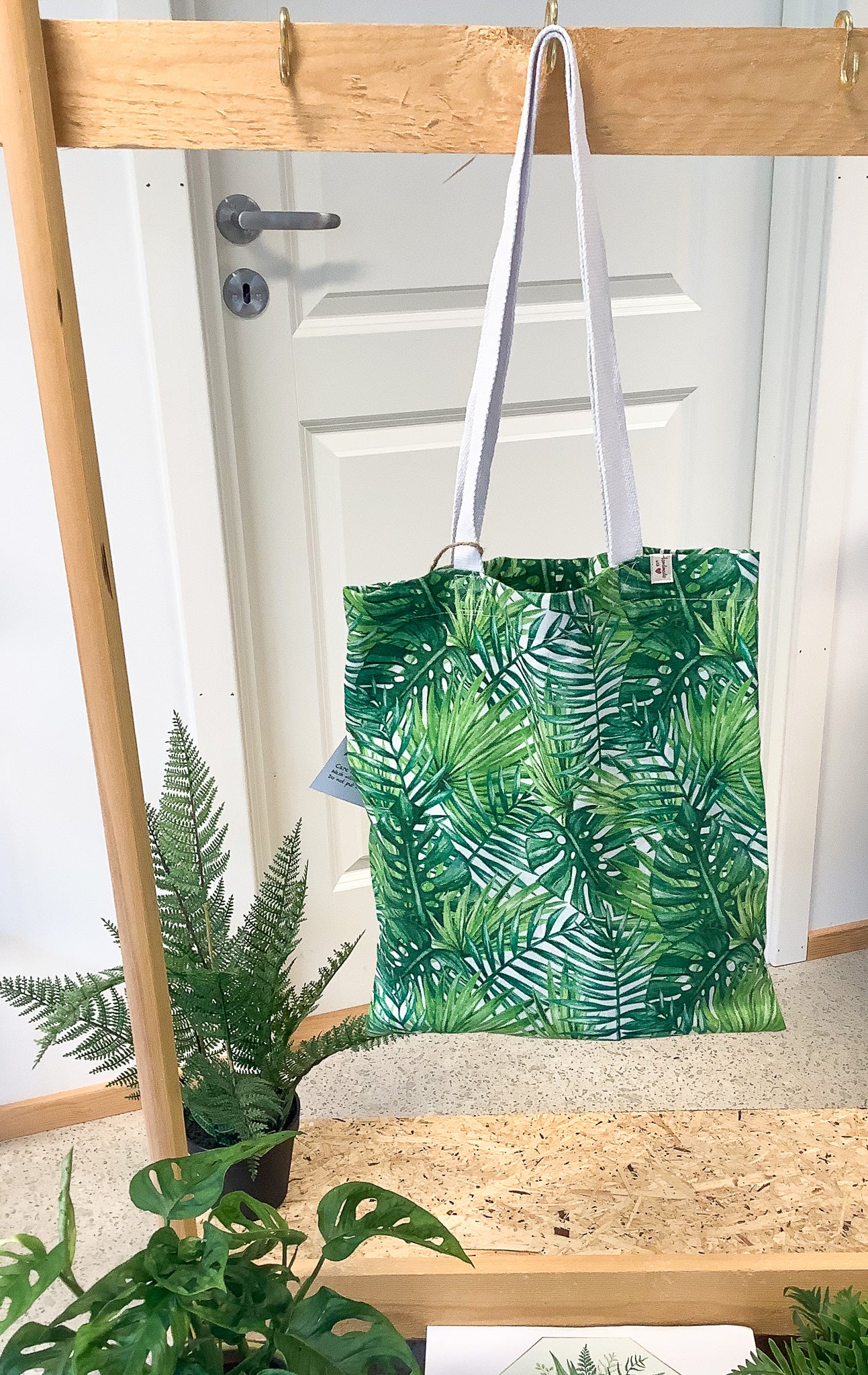 Monstera's en palmbladeren handtas