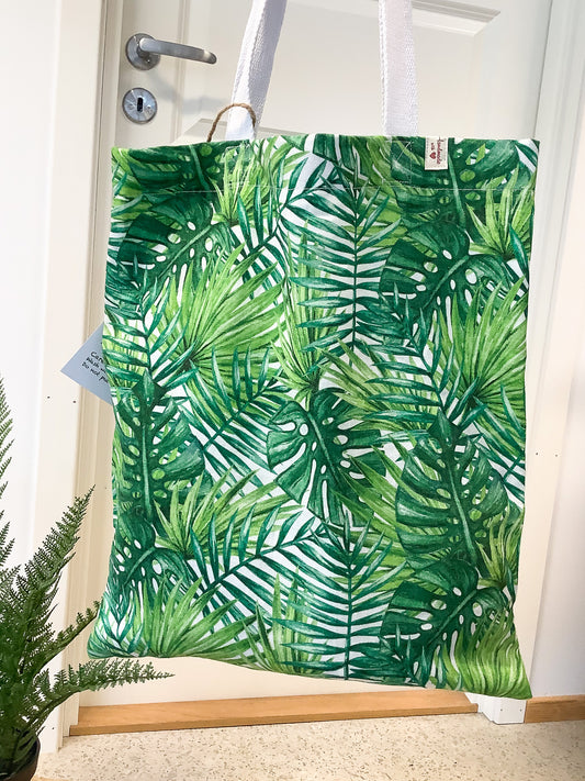 Monstera's en palmbladeren handtas